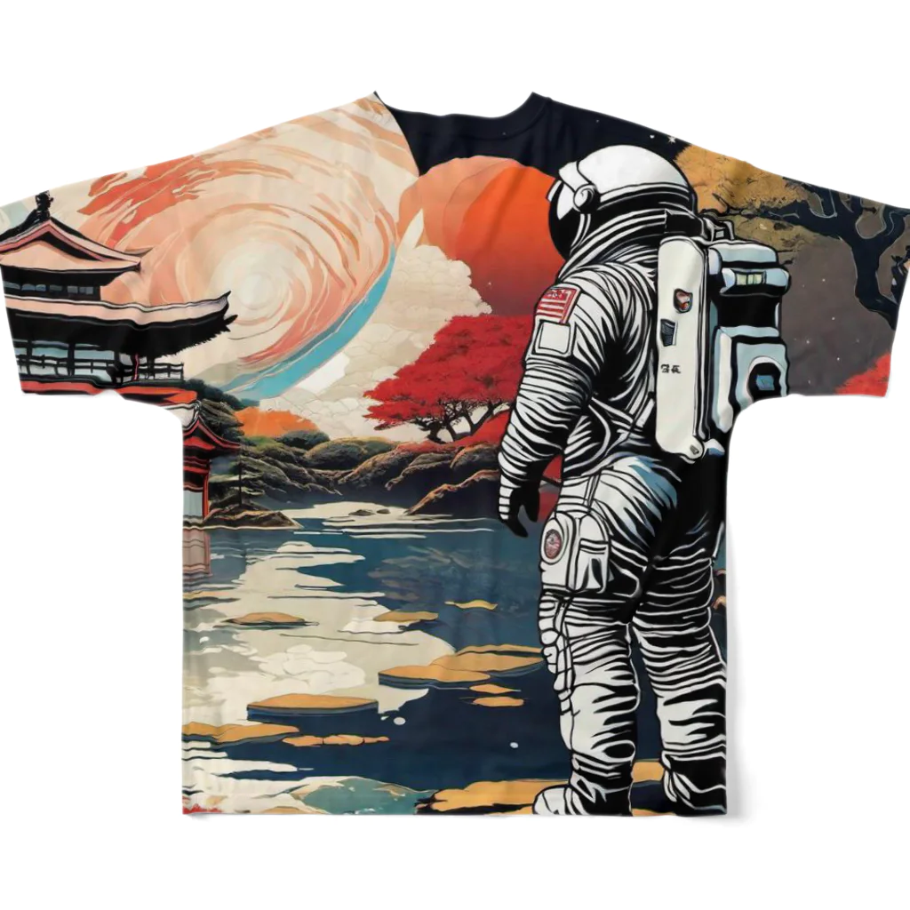 宇宙開発デザイン科の惑星『京都』 All-Over Print T-Shirt :back