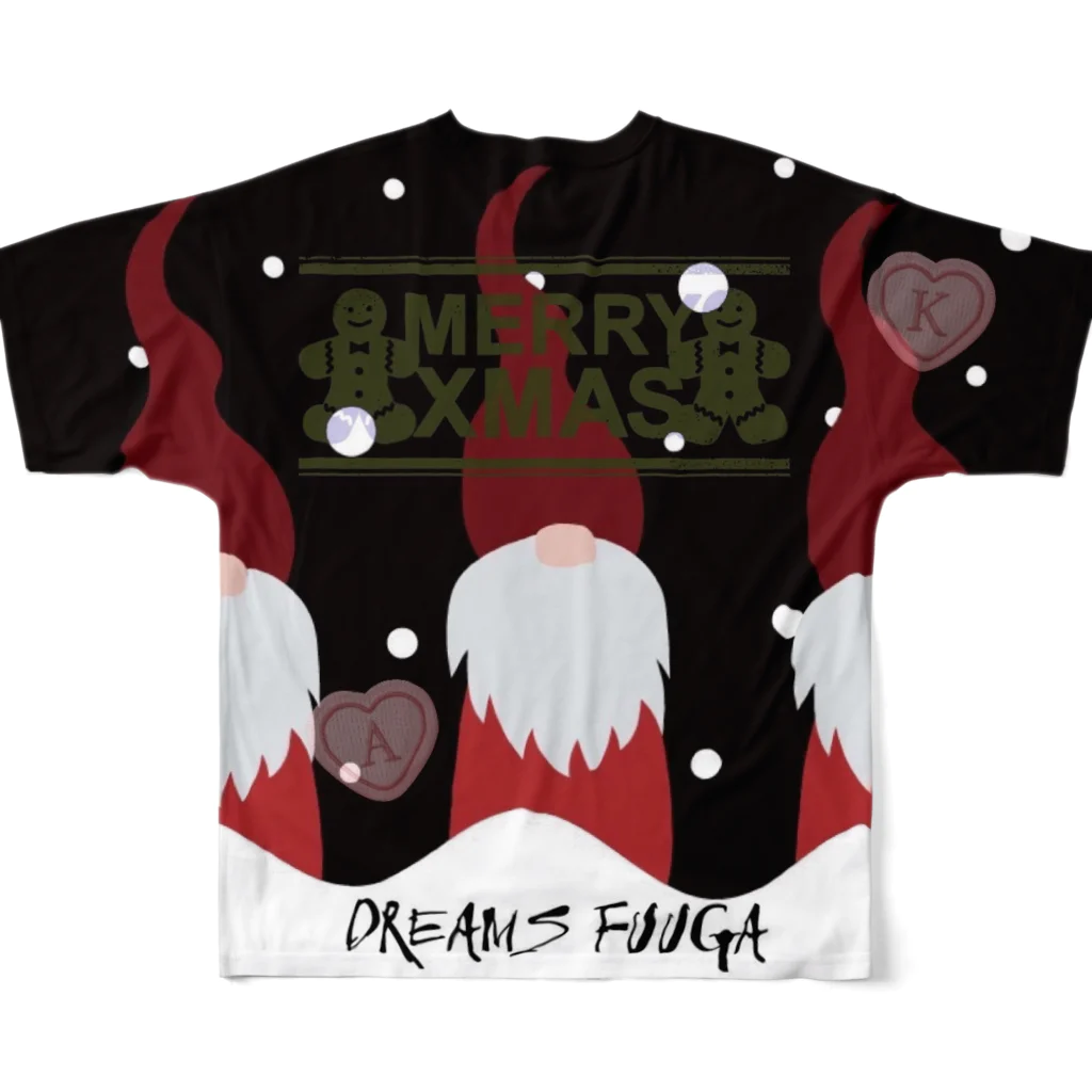 Dreams FuugaのDreams Fuuga クリスマス欧米風　2023 フルグラフィックTシャツの背面