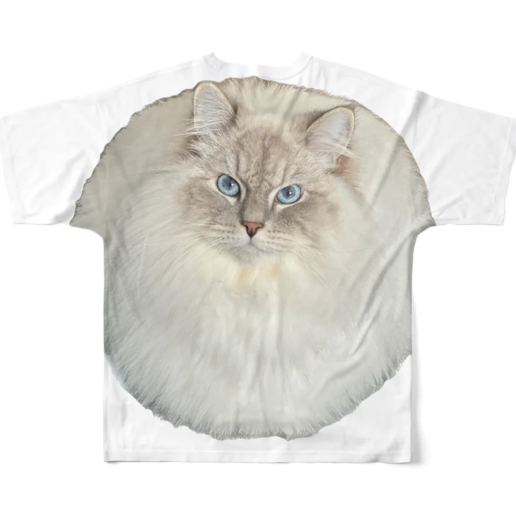 まんまる猫いれぶんのまんまる猫いれぶん フルグラフィックTシャツの背面