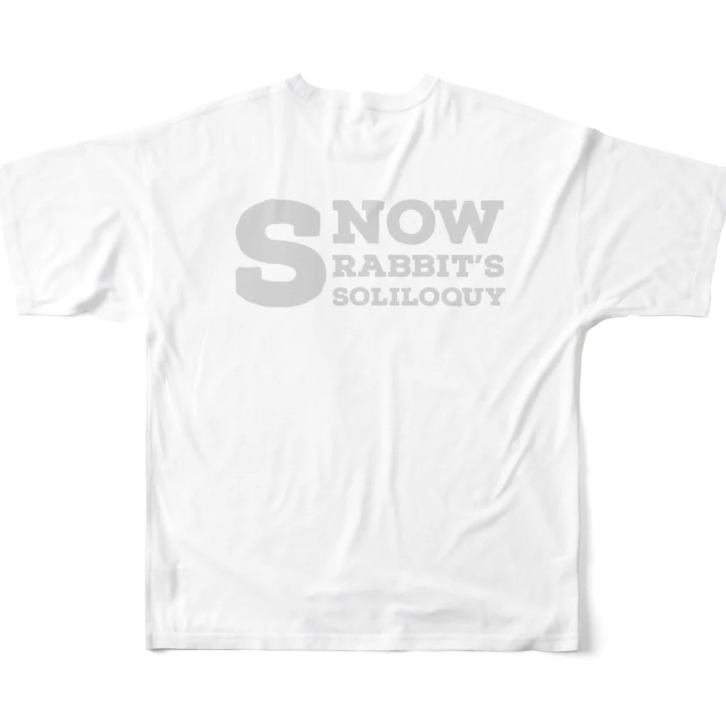 月夜のタツノオトシゴのSnow Rabbit's Soliloquy フルグラフィックTシャツの背面