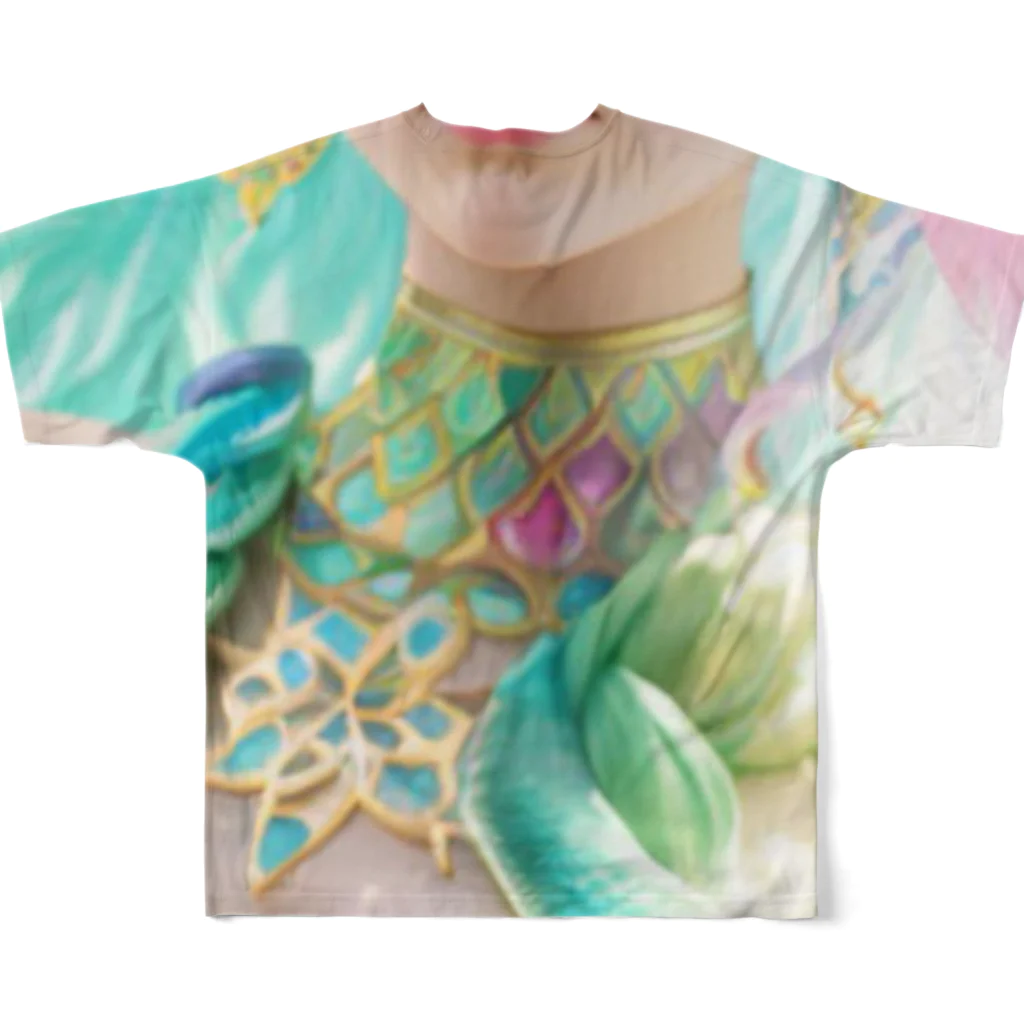 💖宇宙整体♪🌈♪こころからだチャンネル♪💖のhealing mermaid  REINA フルグラフィックTシャツの背面