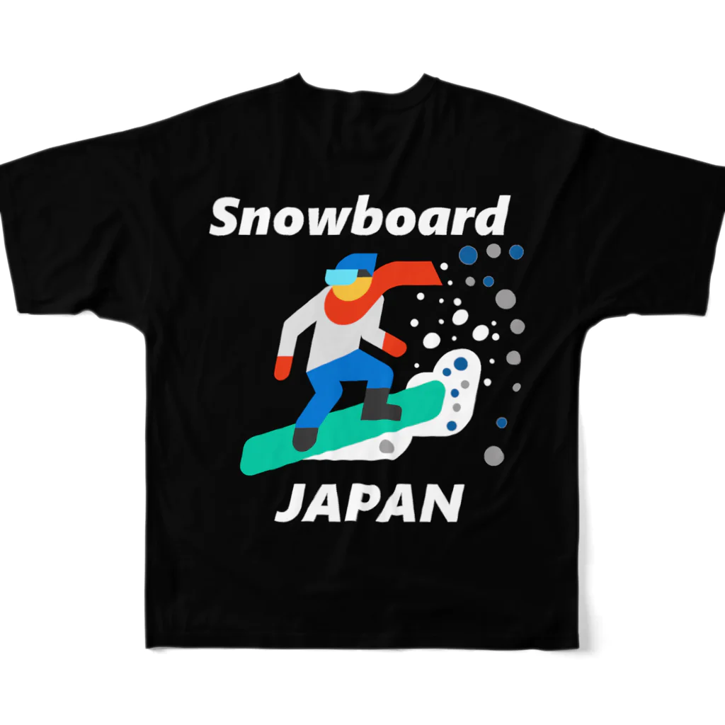 G-HERRINGのスノーボード（ snowboard ）素晴らしいボードライフをお祈りいたします。ご安全に！ 풀그래픽 티셔츠の背面