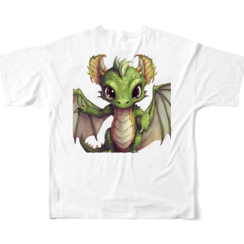 モナカの龍神君 フルグラフィックTシャツの背面