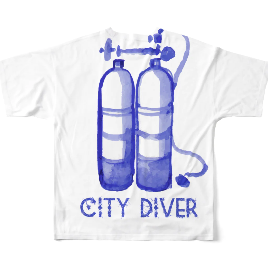 cloud 7のCITY DIVE All-Over Print T-Shirt :back