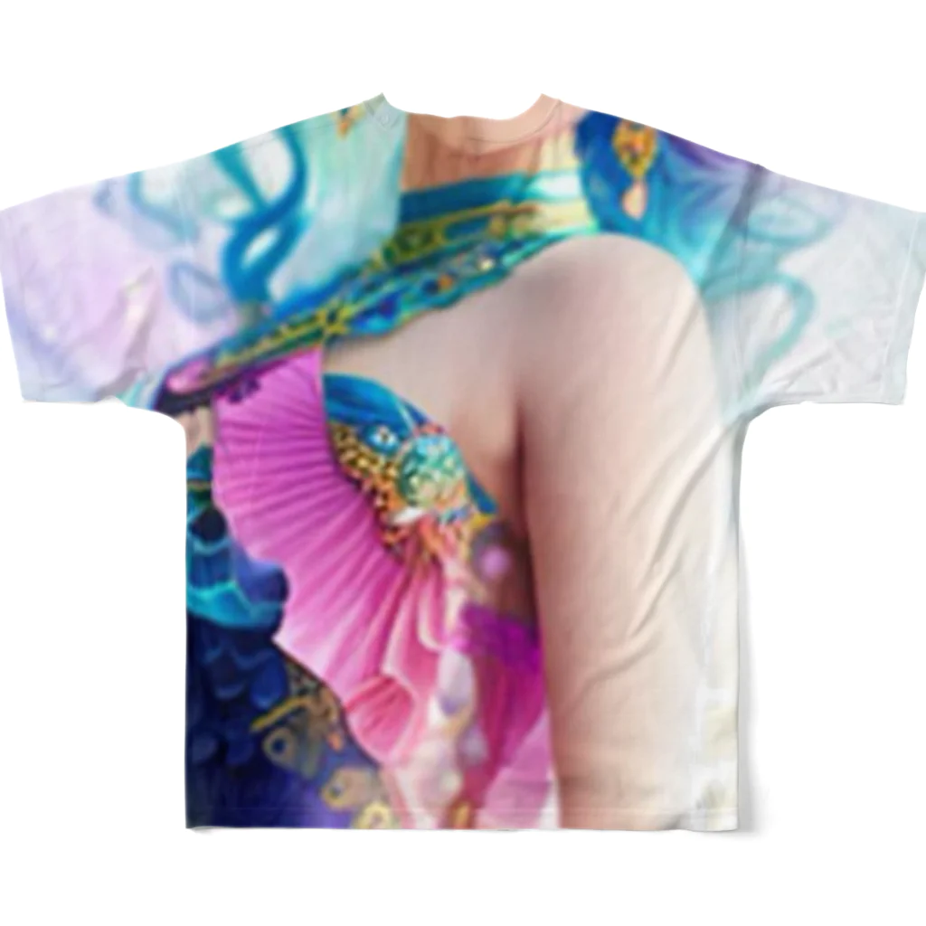 💖宇宙整体♪🌈♪こころからだチャンネル♪💖のmermaidVenus REINA フルグラフィックTシャツの背面