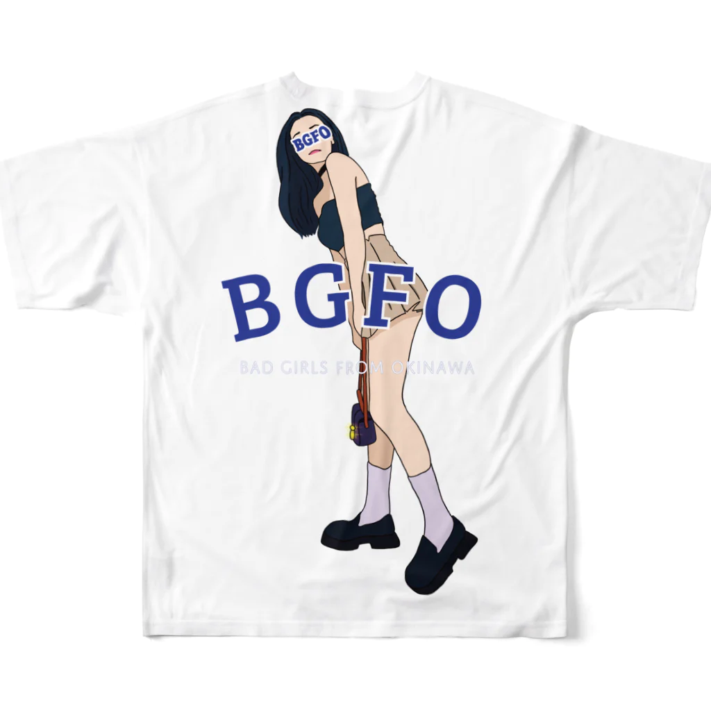 PUG ARTWORKS のBGFO 韓国ver フルグラフィックTシャツの背面