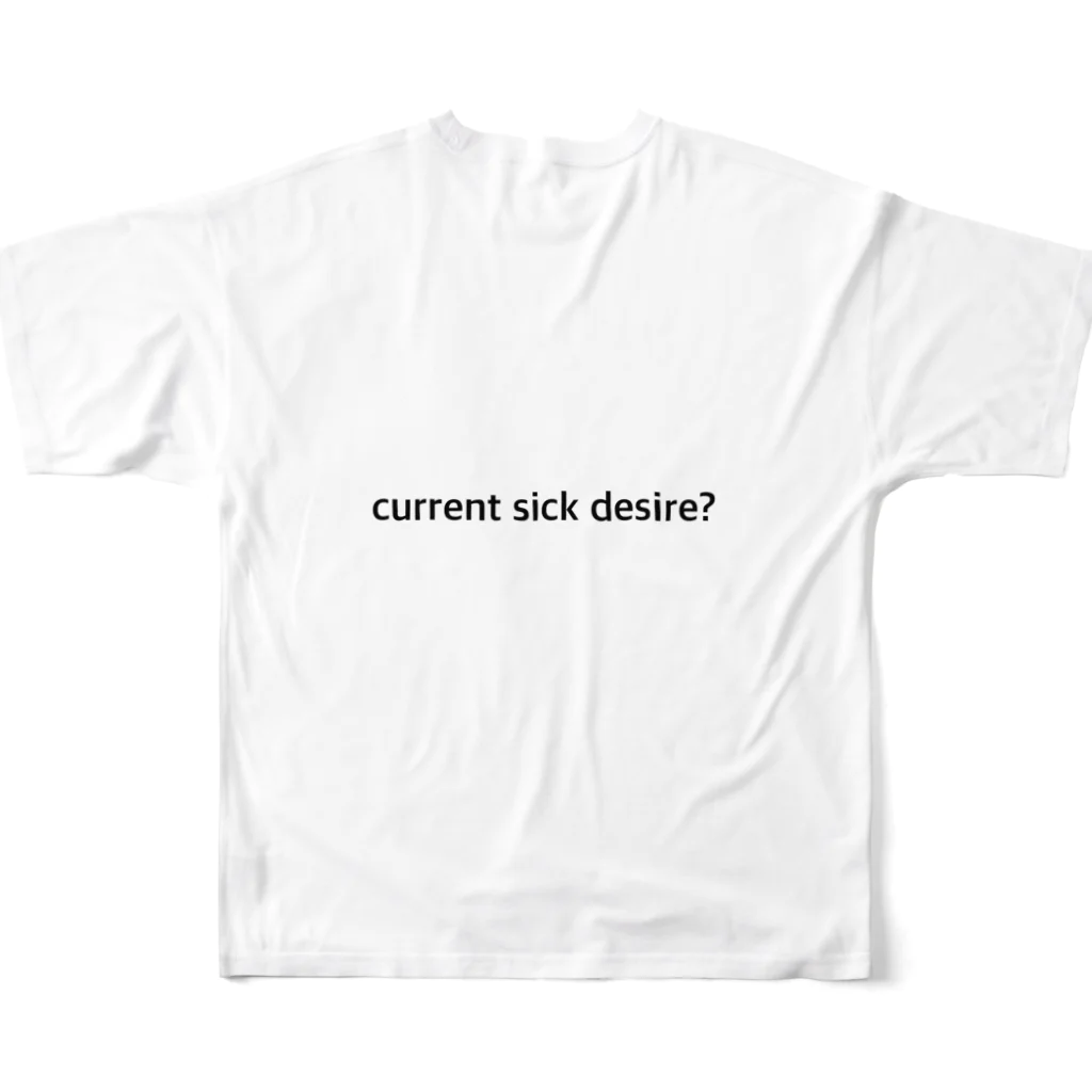 current sick desire？のcurrent sick desire-inori- All-Over Print T-Shirt :back