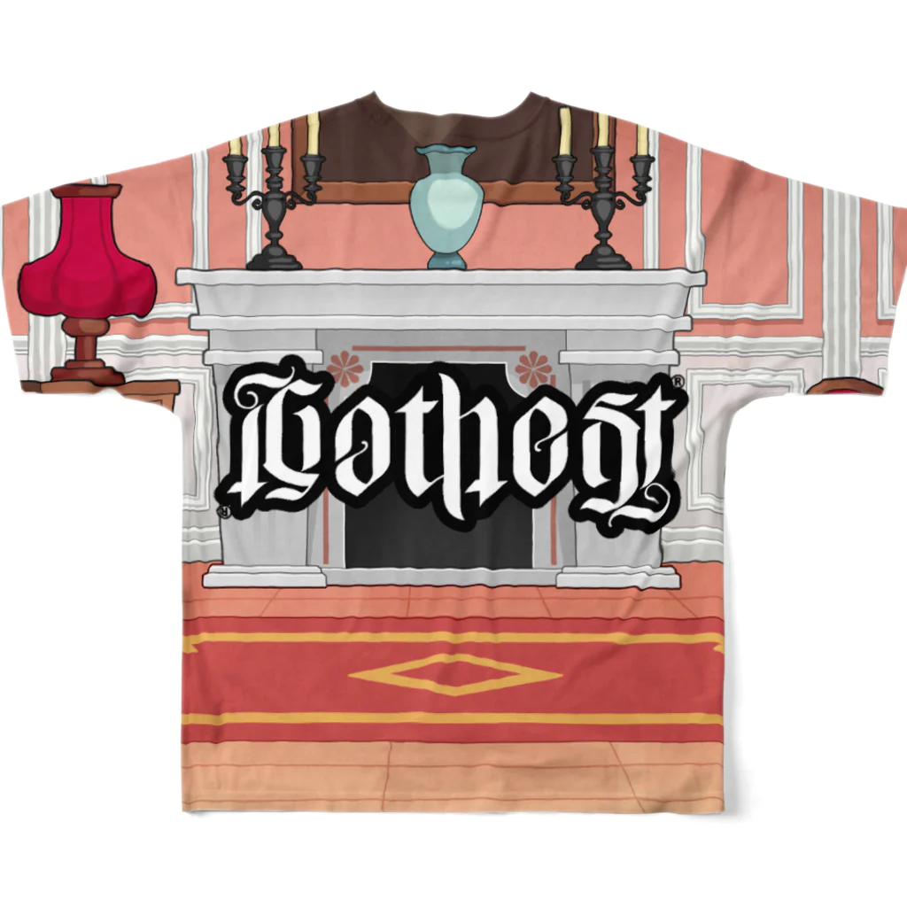Gothestのゴスロリ(プレミアム) / Gothloli (Premium) フルグラフィックTシャツの背面