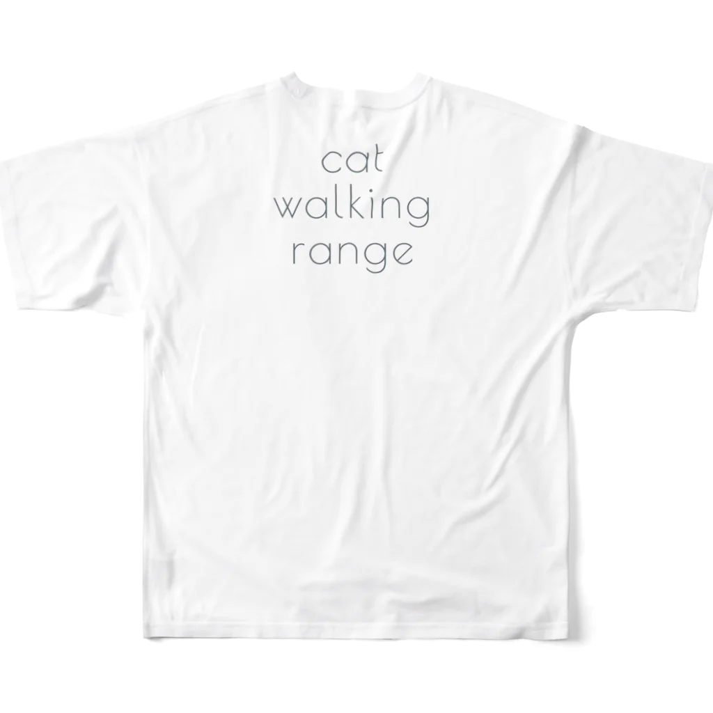 ZIKITO-raのCat Walking Range  フルグラフィックTシャツの背面