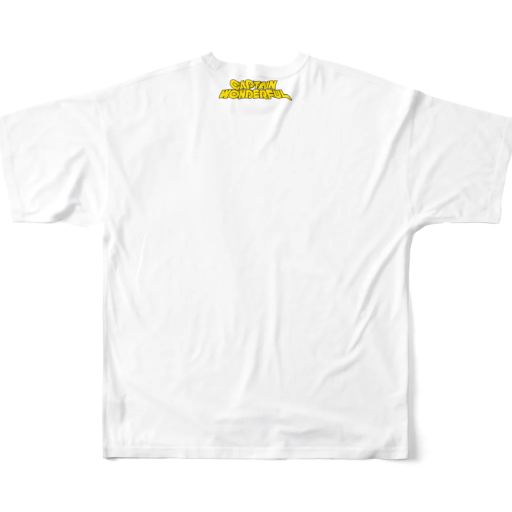 jimmy COMICSのキャプテンワンダフル comic cover T SOLID フルグラフィックTシャツの背面