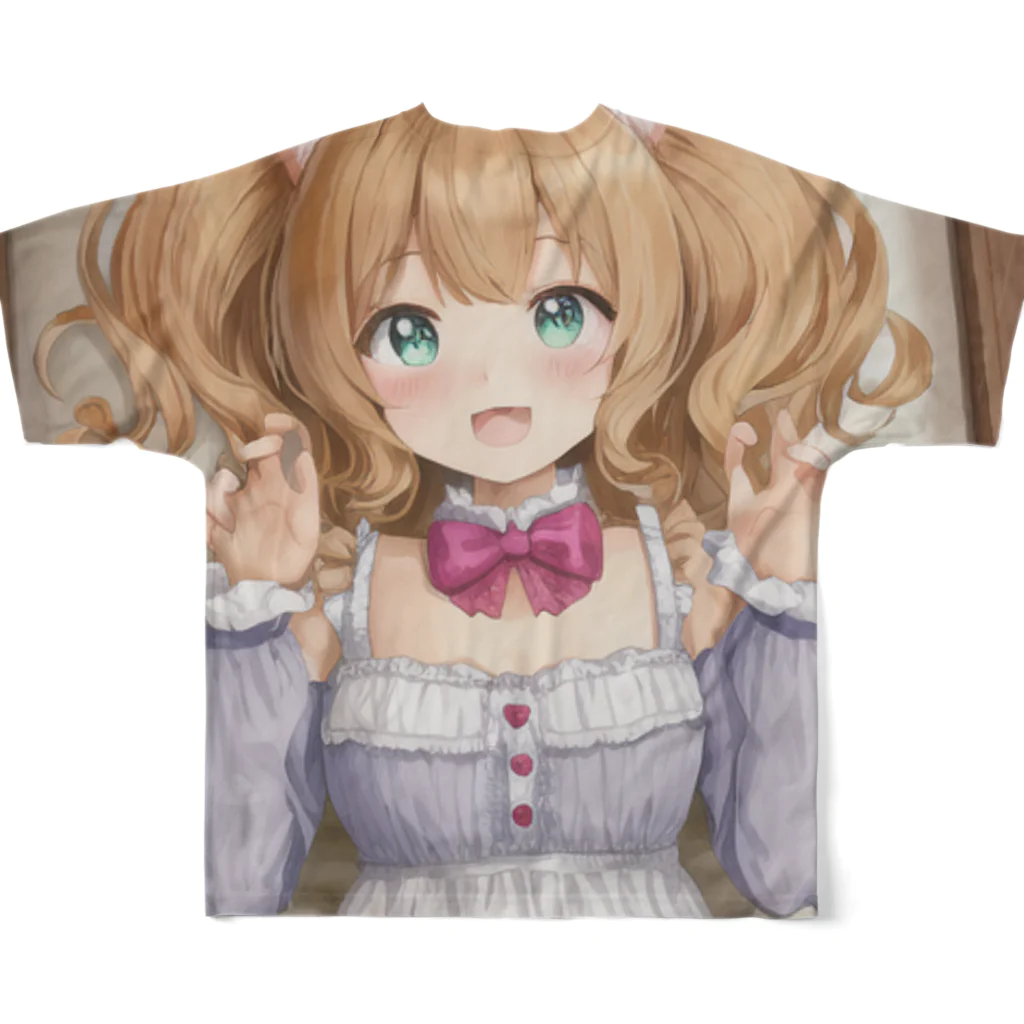 Noir's Cronusのねこ娘 フルグラフィックTシャツの背面