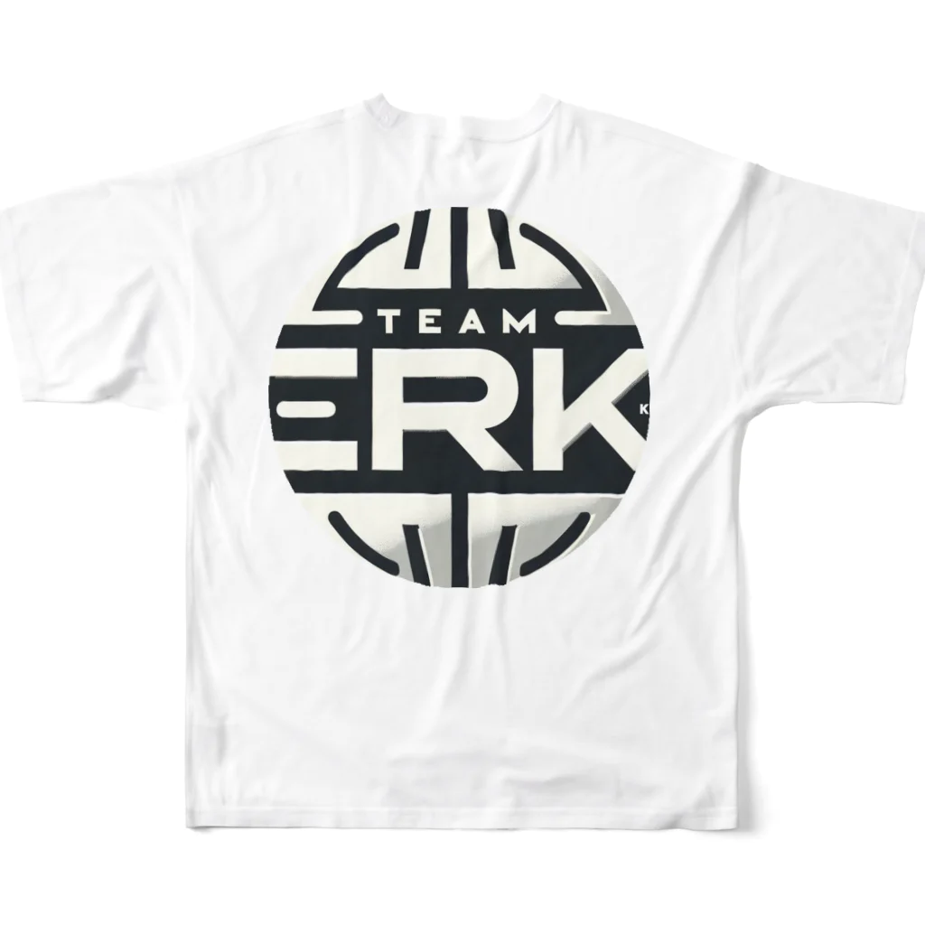 脳力療法研究所【TEAM 脳RK】の脳と愛のアート フルグラフィックTシャツの背面