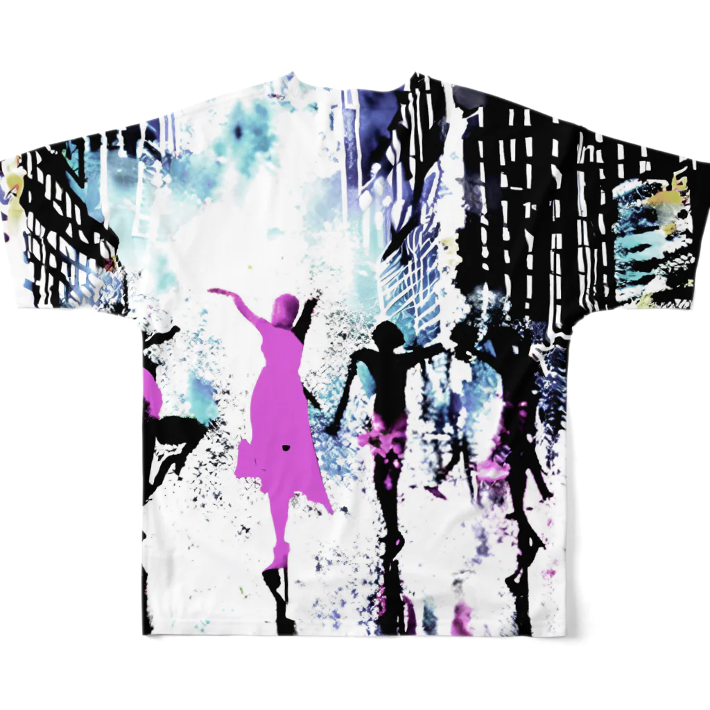 Moichi Designs Shop-2023のnew york dancer All-Over Print T-Shirt :back