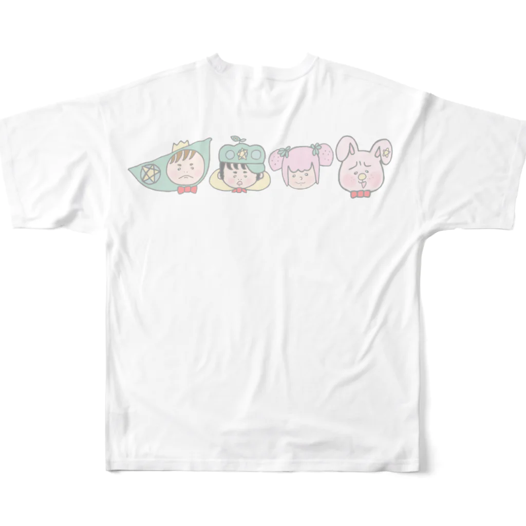 びーんずしょっぷのBころころ フルグラフィックTシャツの背面