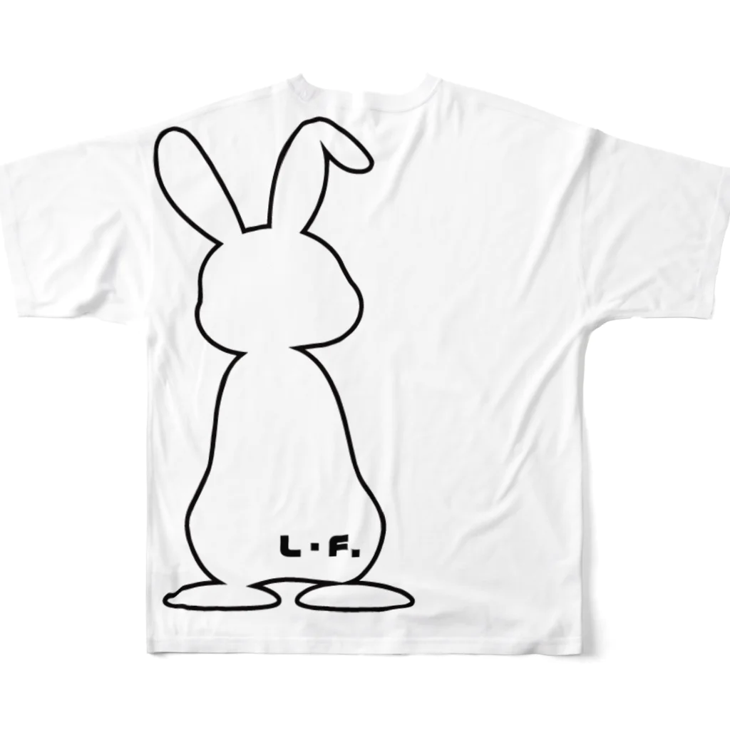 Lapin Fam.のうさぴょんシリーズ フルグラフィックTシャツの背面