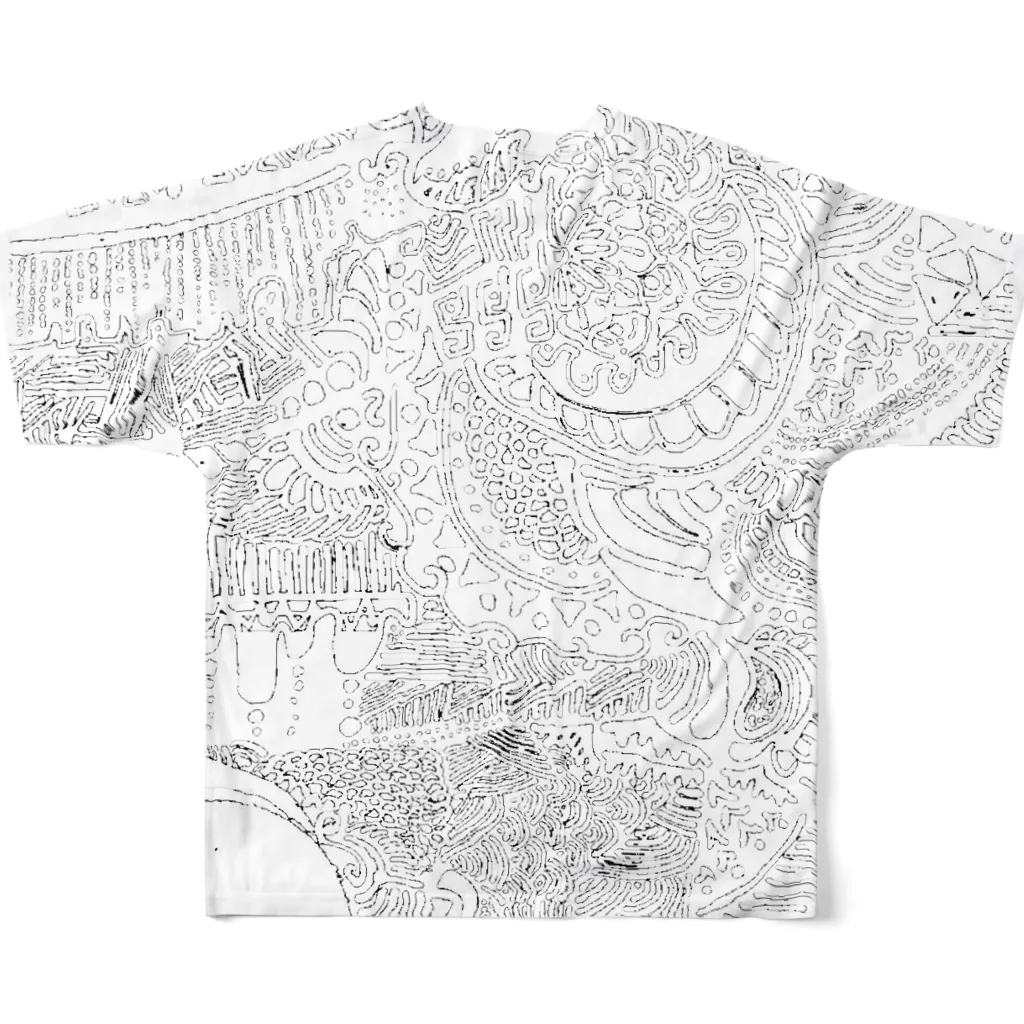 ｶﾞﾃﾝ・キノシタのグッズの作者の顔面 All-Over Print T-Shirt :back