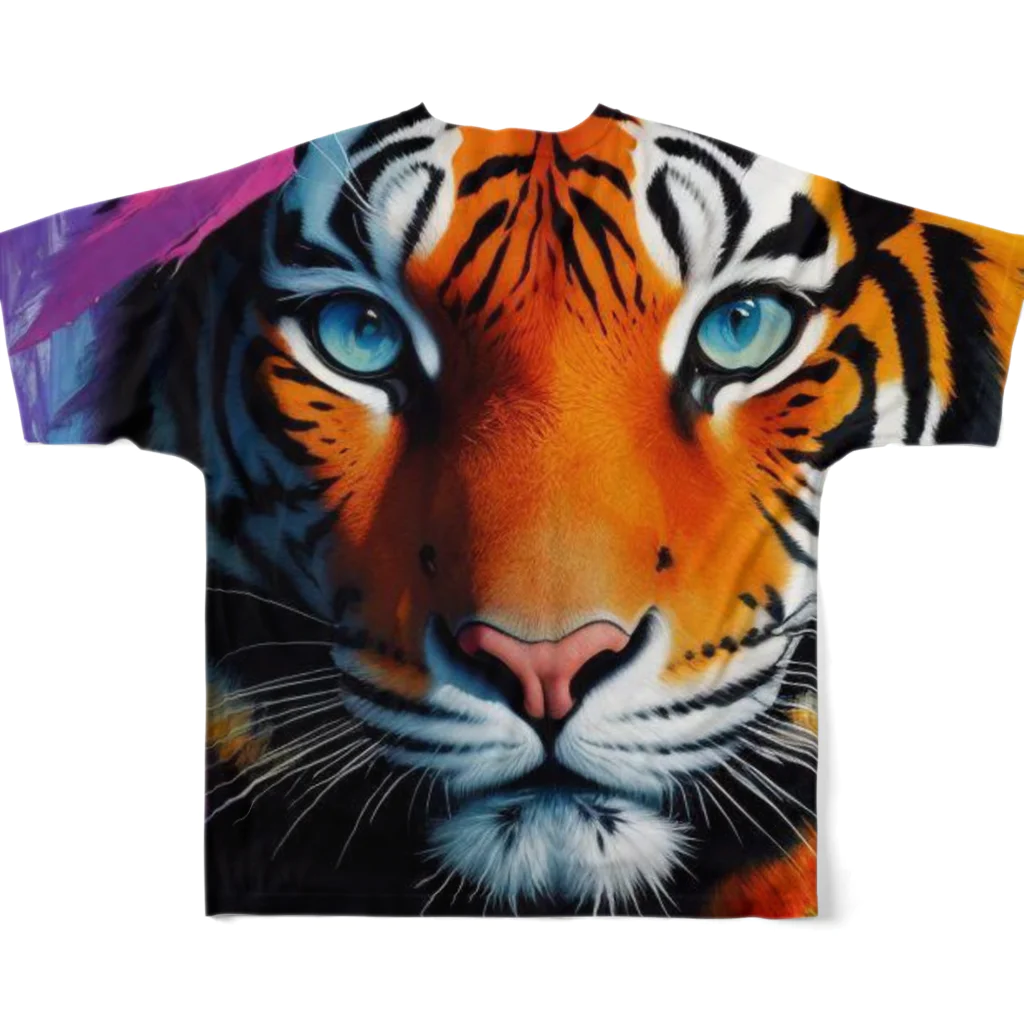 3tomo6's shopのTiger フルグラフィックTシャツの背面