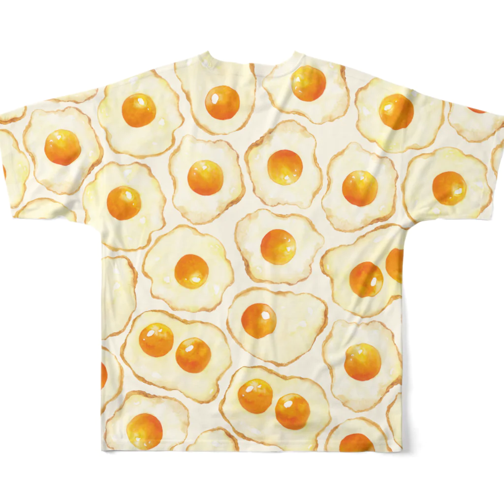 さとろくの目玉焼きTシャツ All-Over Print T-Shirt :back