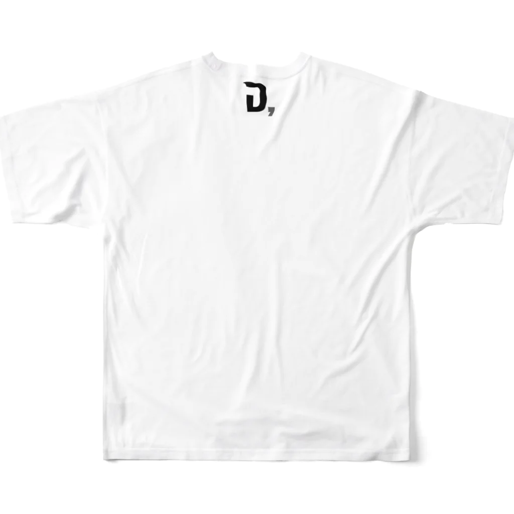 DRIVE_TOKYOのHuman Displacement フルグラフィックTシャツの背面