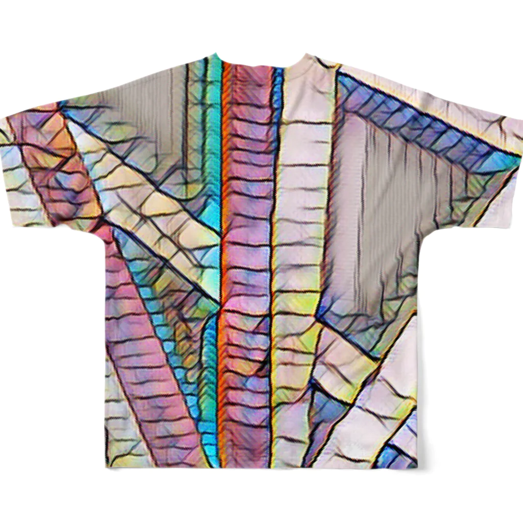 NaROOMの【Abstract Design】No title - Mosaic🤭 フルグラフィックTシャツの背面