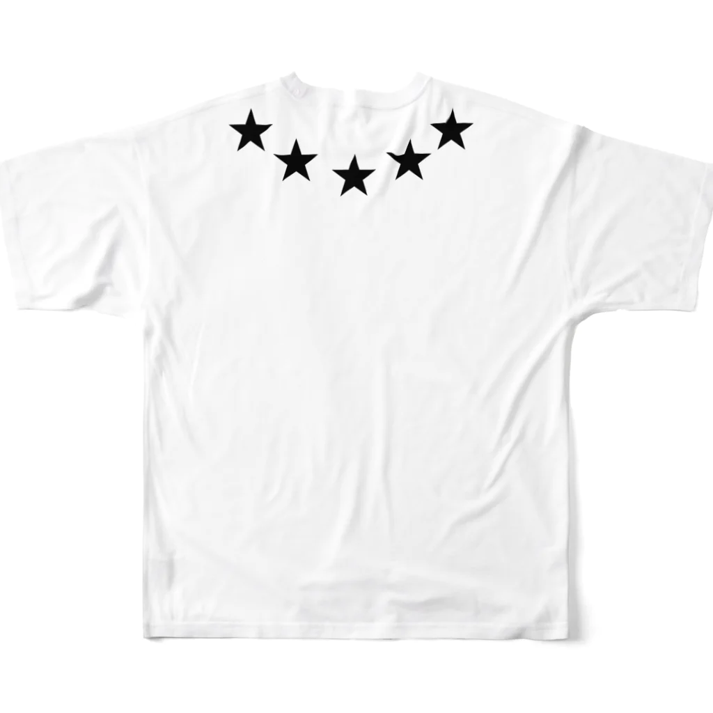 おもしろいTシャツ屋さんの5STAR　★　☆　ほし　星　 フルグラフィックTシャツの背面