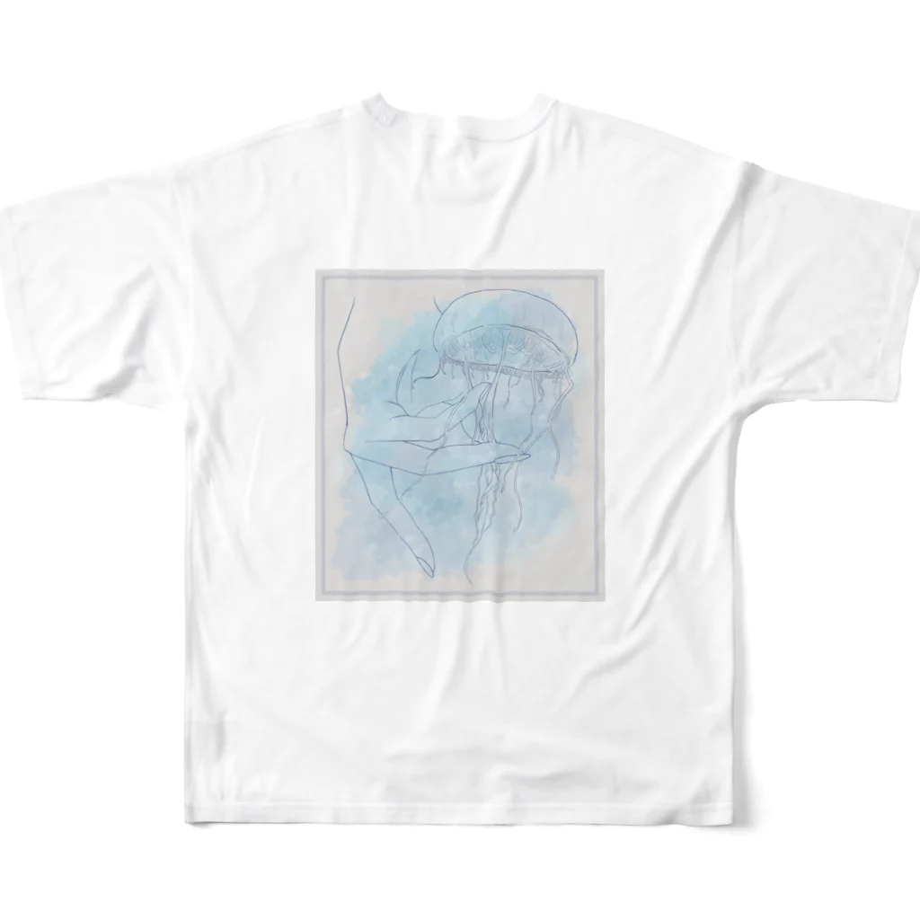 夜彩　-yasai-の触れたい、白日。 All-Over Print T-Shirt :back