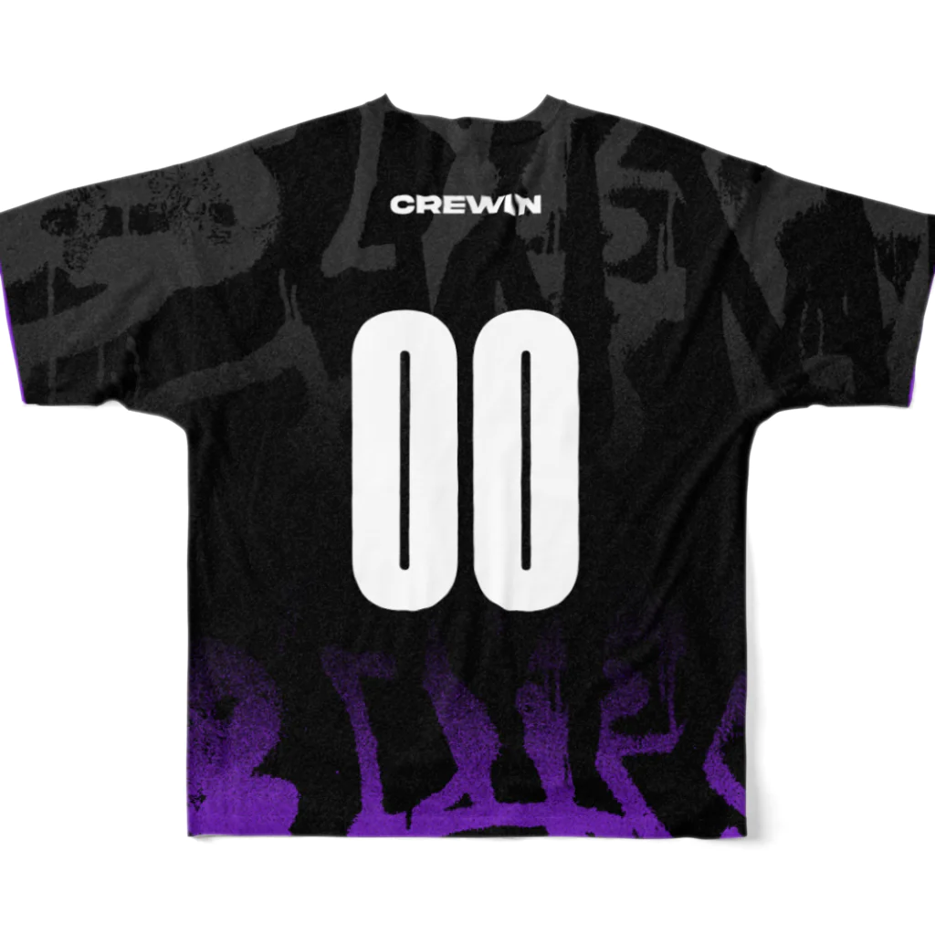 Crescent Gaming storeのCrescent Gaming 2024 ユニフォームデザイン All-Over Print T-Shirt :back