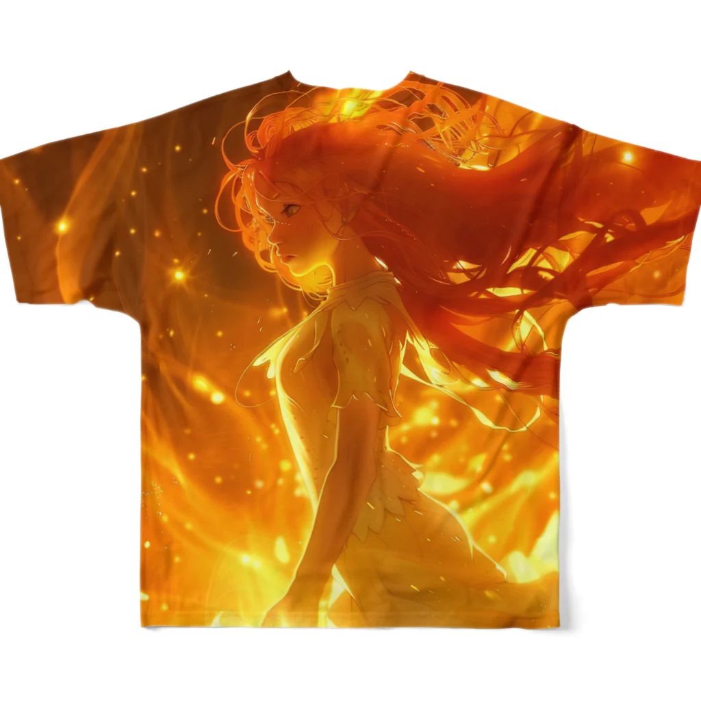 AQUAMETAVERSEのエネルギッシュな姫 アメジスト 2846 フルグラフィックTシャツの背面
