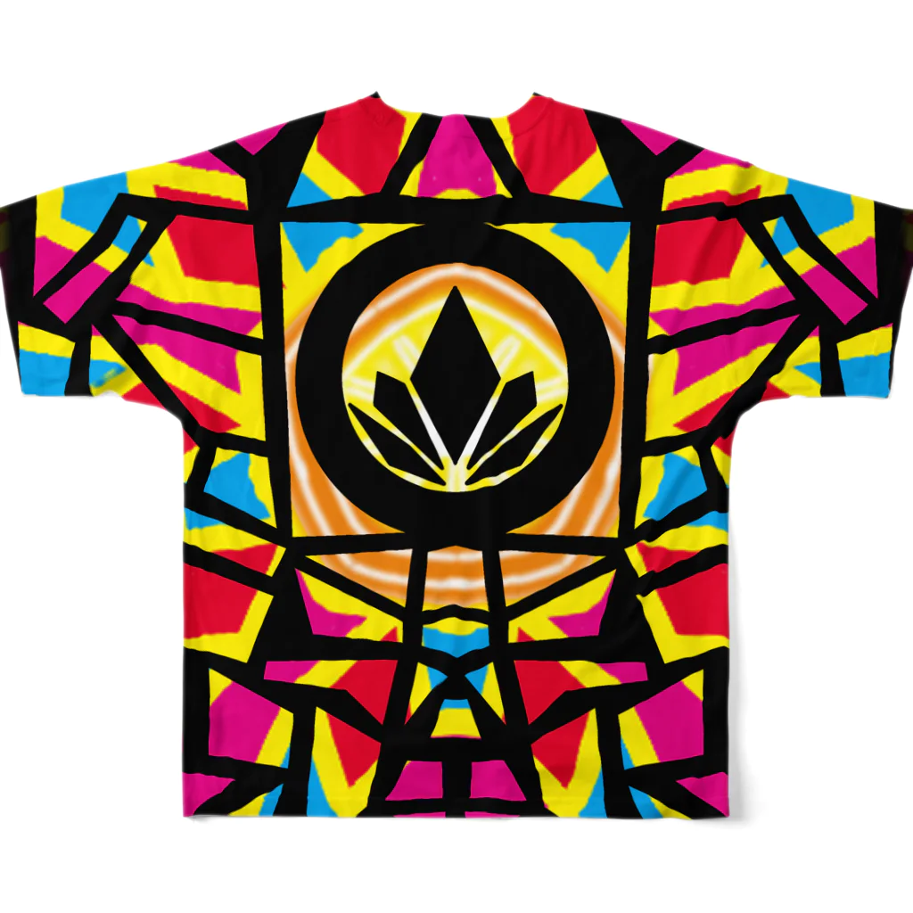 LeafCreateのStoneMandara All-Over Print T-Shirt :back
