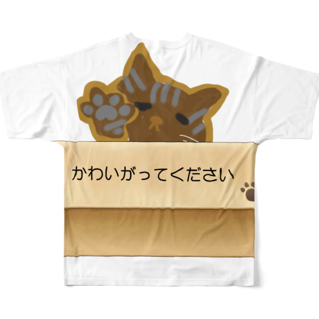 黒猫たんとちゃんの猫さん All-Over Print T-Shirt :back
