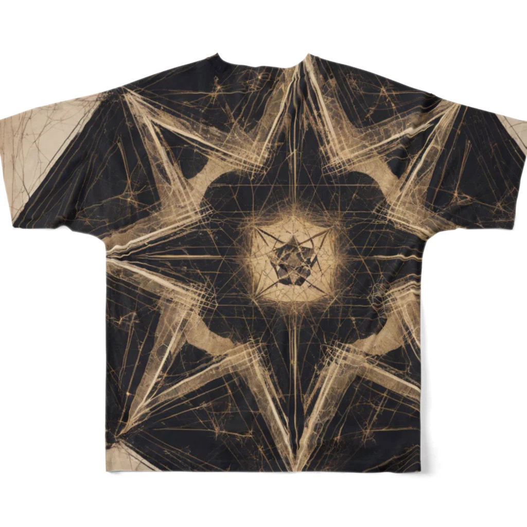 NaROOMの【Abstract Design】八芒星🤭 All-Over Print T-Shirt :back