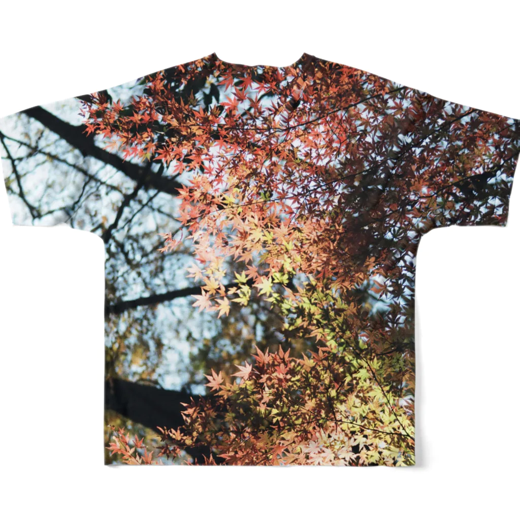 NEGA97のカラフルな紅葉 フルグラフィックTシャツの背面