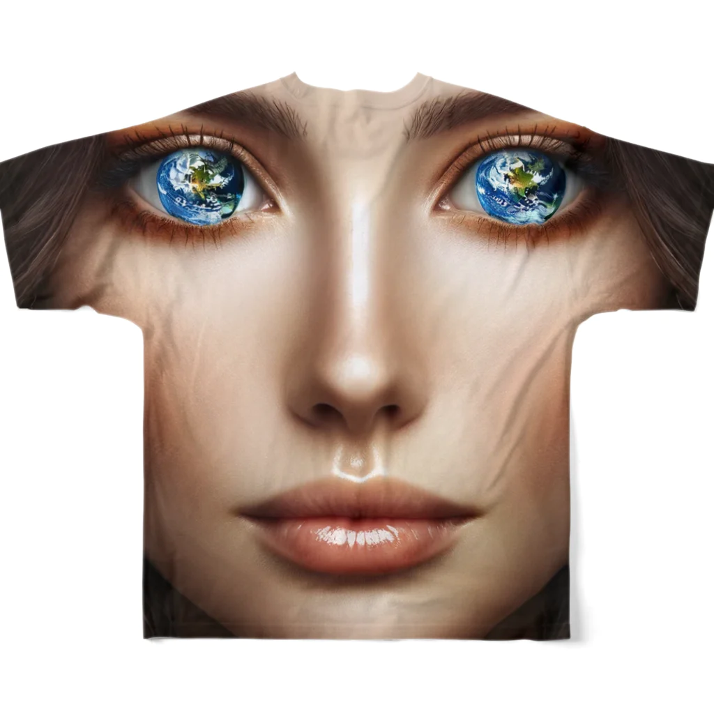 SALVADORSのEarth Eye フルグラフィックTシャツの背面