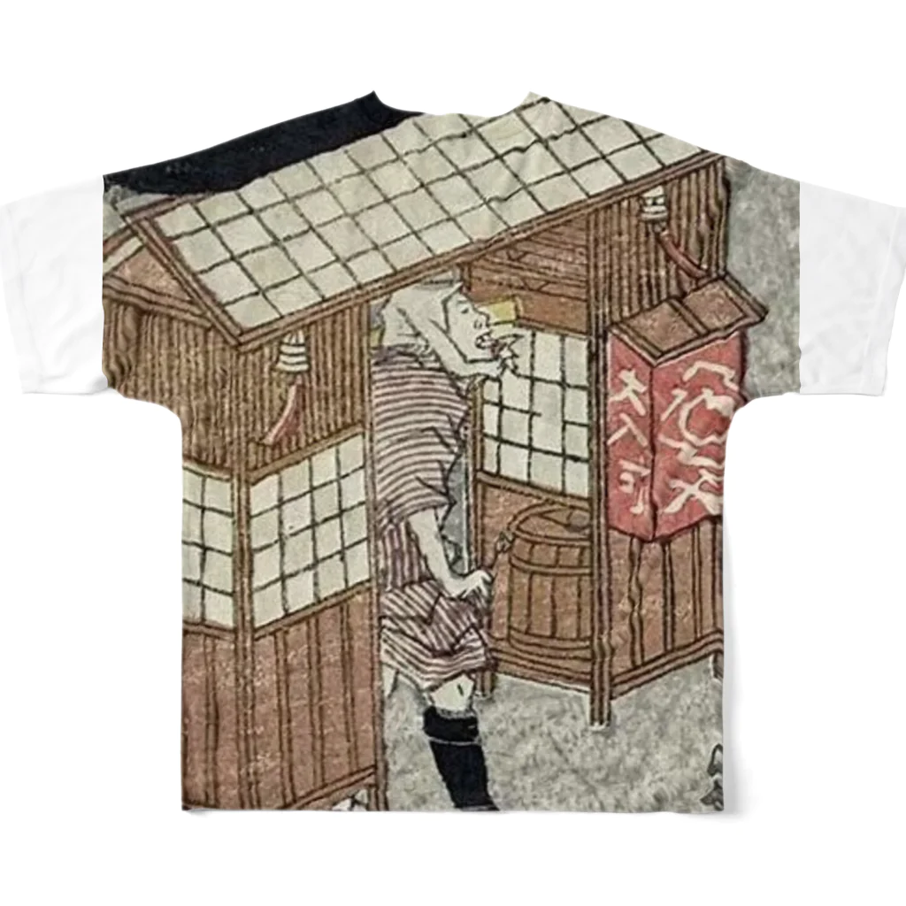 karekore_の江戸のそば屋 フルグラフィックTシャツの背面