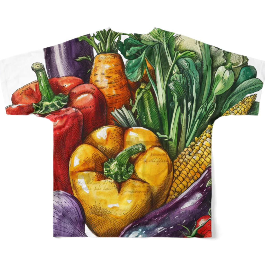 MistyStarkの野菜生活　#001 フルグラフィックTシャツの背面