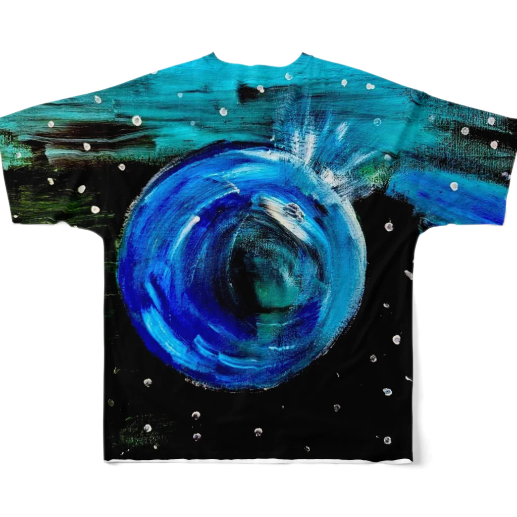 MiMiの絵日記のEarth All-Over Print T-Shirt :back