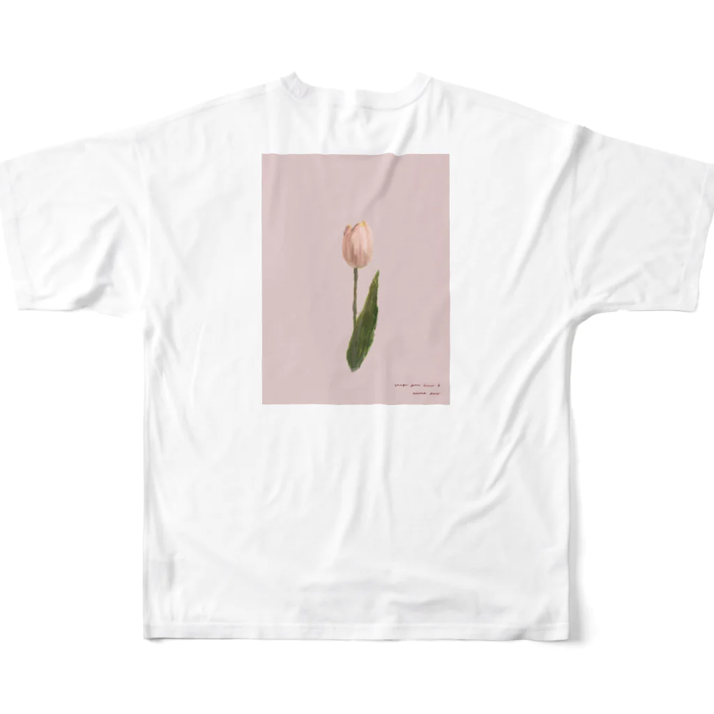 rilybiiの*Cherry Blossom ,Peach ,Tulip . All-Over Print T-Shirt :back