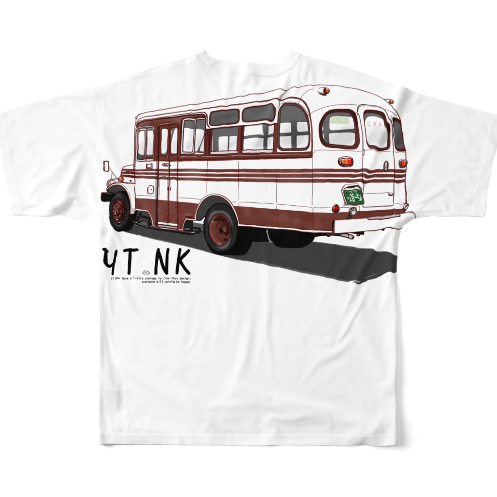 YUTANEKO公式ショップのボンネットバス All-Over Print T-Shirt :back