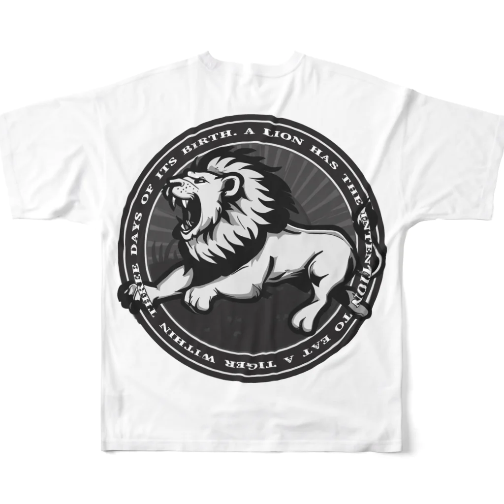 Ａ’ｚｗｏｒｋＳのLION IN A CIRCLE フルグラフィックTシャツの背面