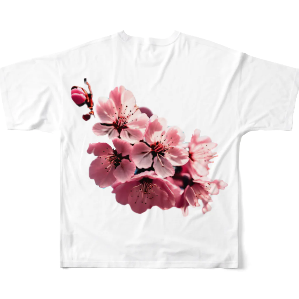 BONNAGOの桜 All-Over Print T-Shirt :back