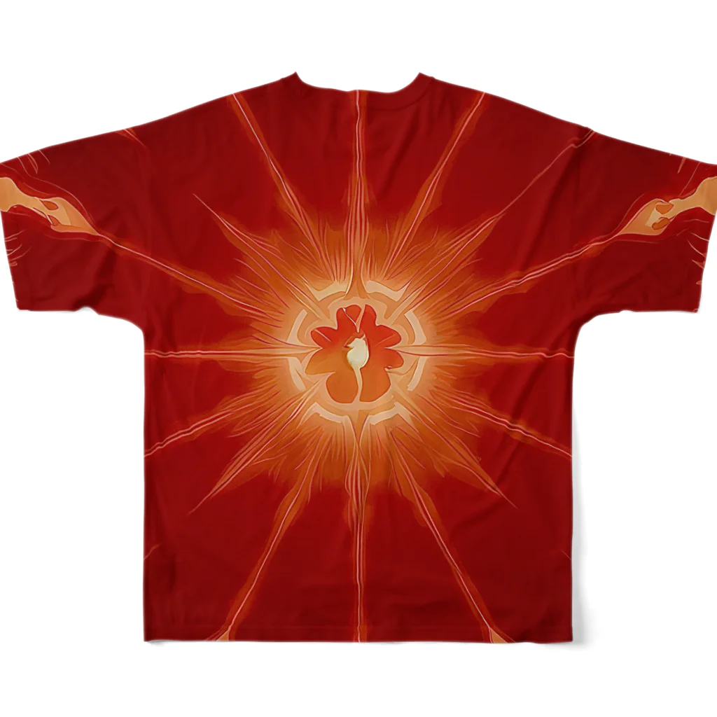 幻想の館の不思議模様・炎 フルグラフィックTシャツの背面