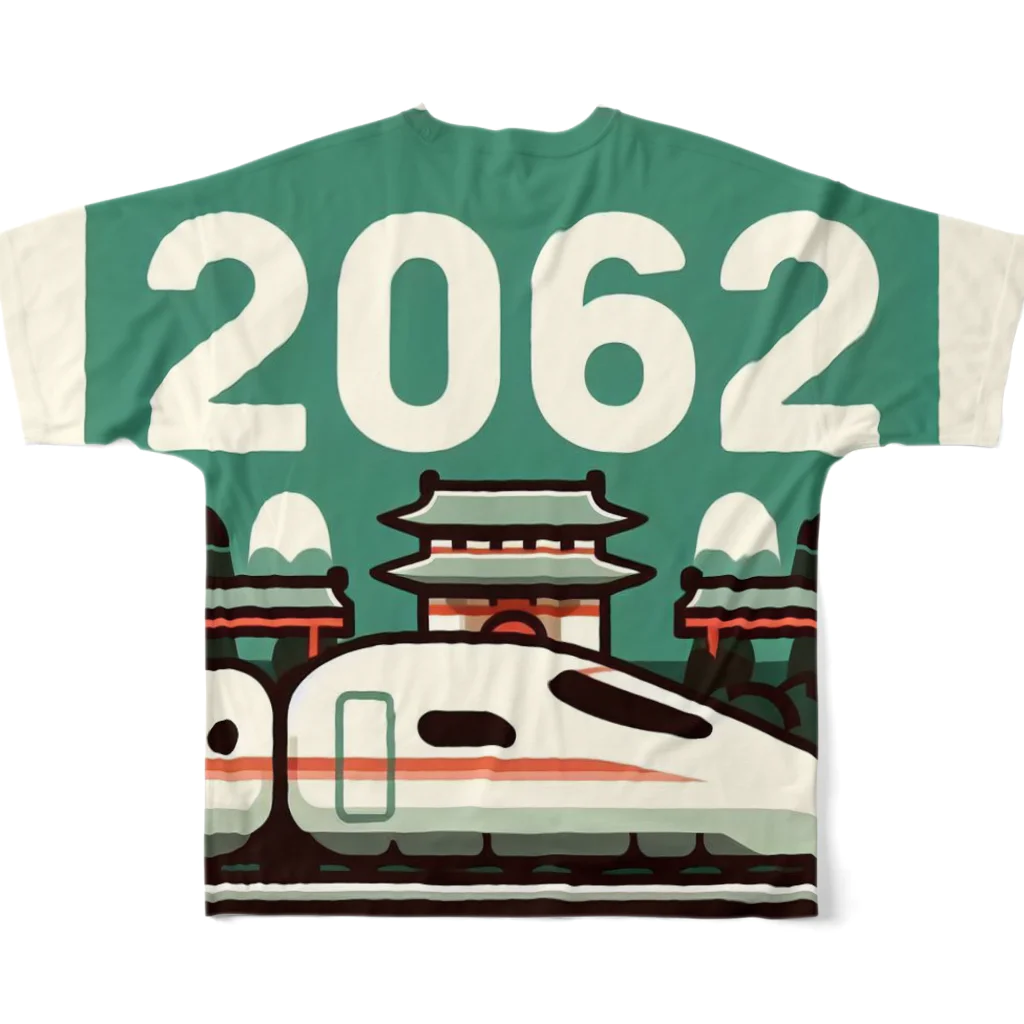 ヘッヘンのお店の【2062】アート フルグラフィックTシャツの背面