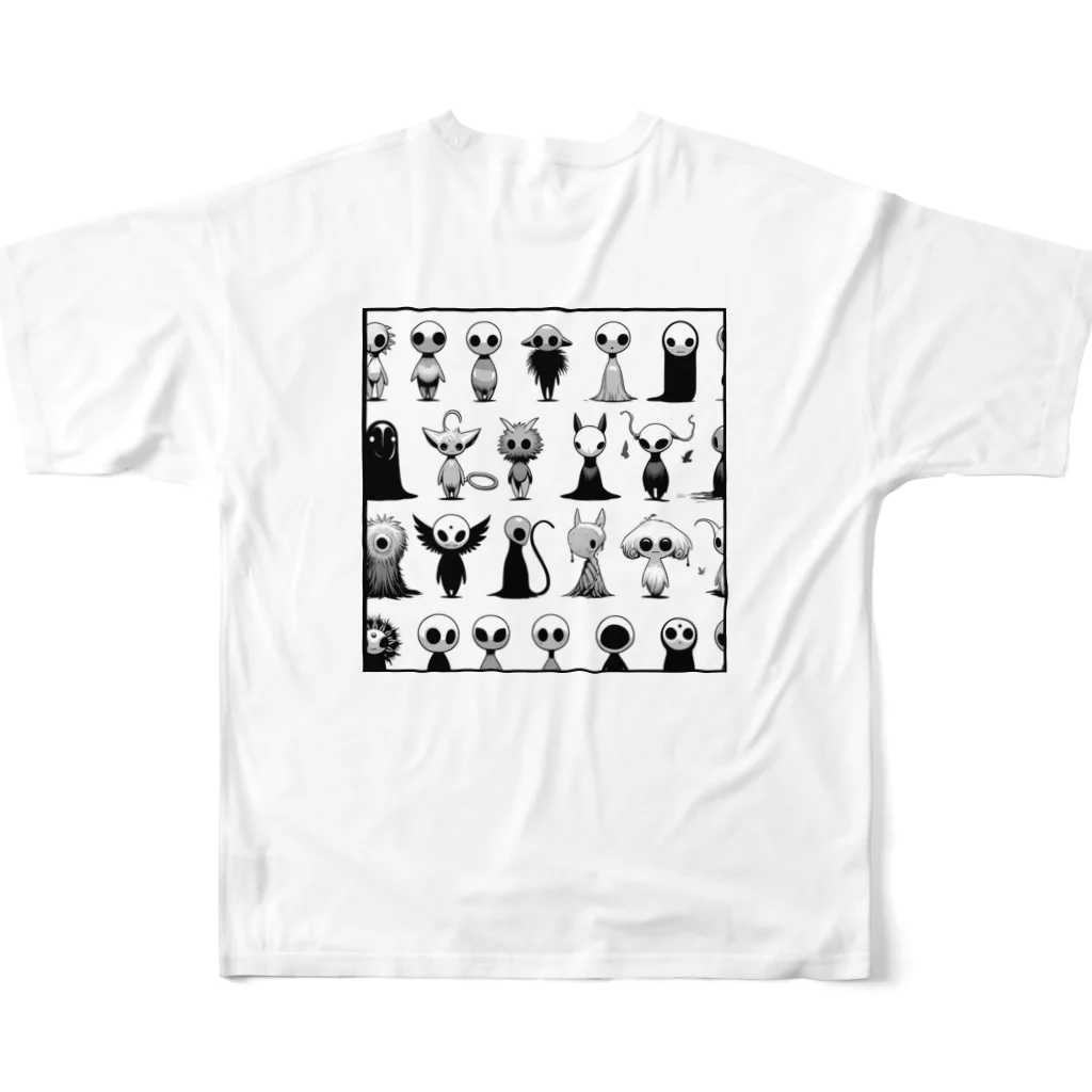 きままにまにまにの不可思議な隣人 All-Over Print T-Shirt :back