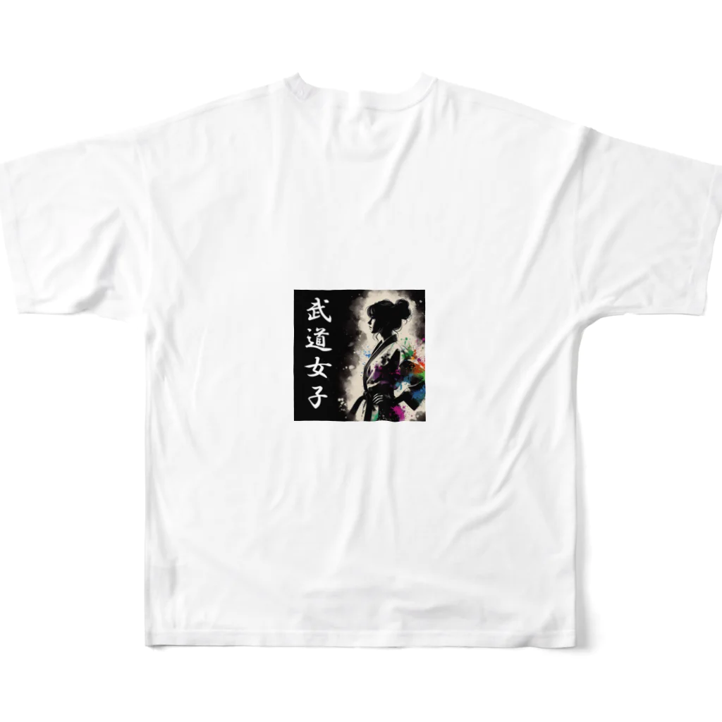 Tomohiro Shigaのお店の武道女子 All-Over Print T-Shirt :back