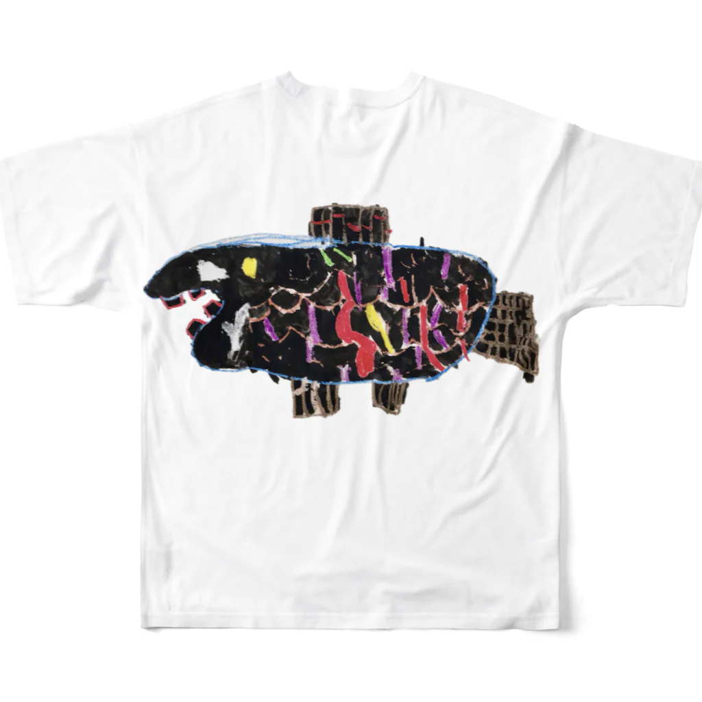 okono_eのA FISH by 5-year-old All-Over Print T-Shirt :back