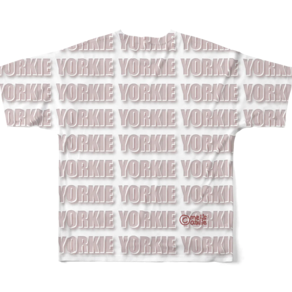 mei’s_atelier_shopのYorkie  フルグラフィックTシャツの背面