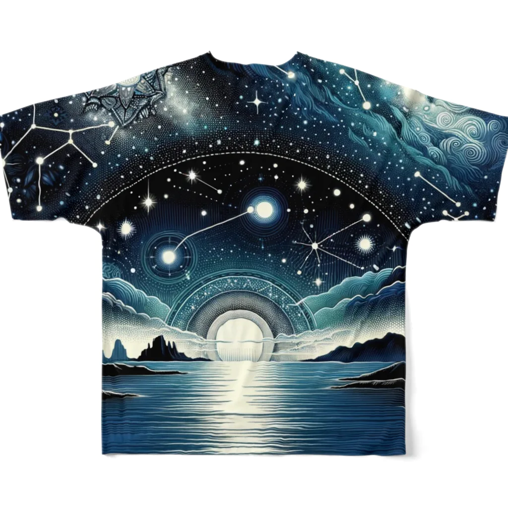 宇宙の神秘グッズ販売所のサザンクロス フルグラフィックTシャツの背面