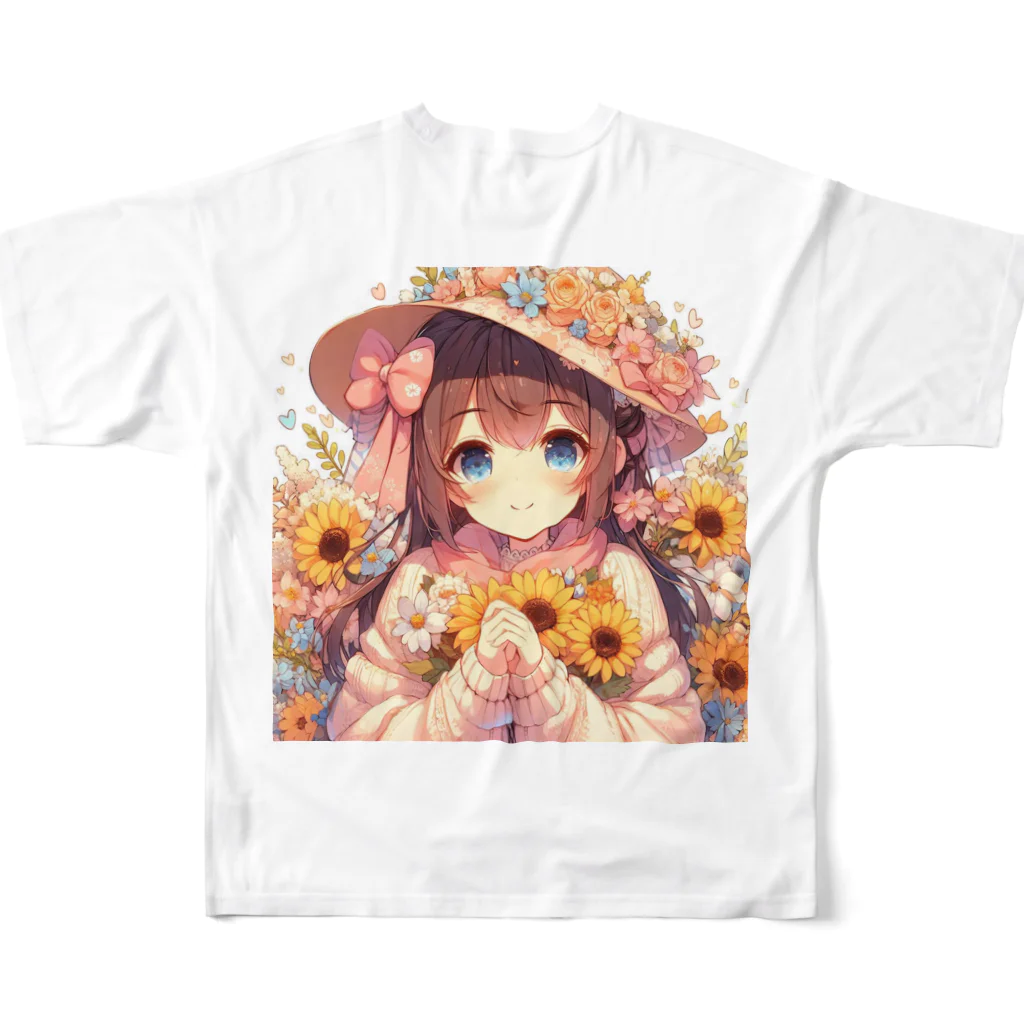 akipoyoのフローラ ちゃん All-Over Print T-Shirt :back