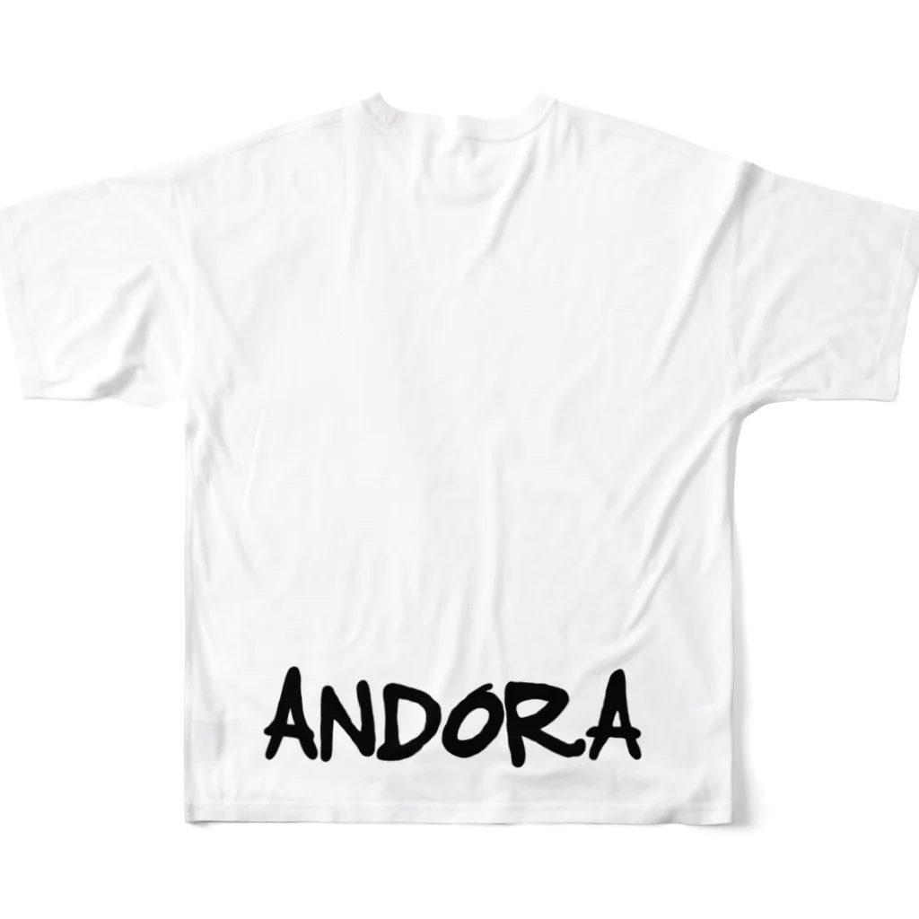 ANDORAのハワイアンANDORAネコ All-Over Print T-Shirt :back