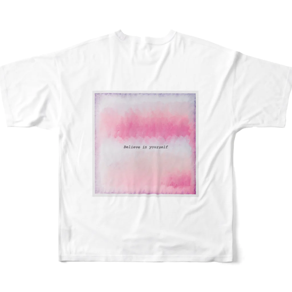 さくら蒸しパンのBelieve in yourself All-Over Print T-Shirt :back